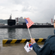 The nuclear submarine USS Michigan, armed with 154 tomahawk missiles, arrives in Busan, South Korea on April 24, 2017 (U.S. Navy photo by Mass Communication Specialist 2nd Class Jermaine Ralliford)
